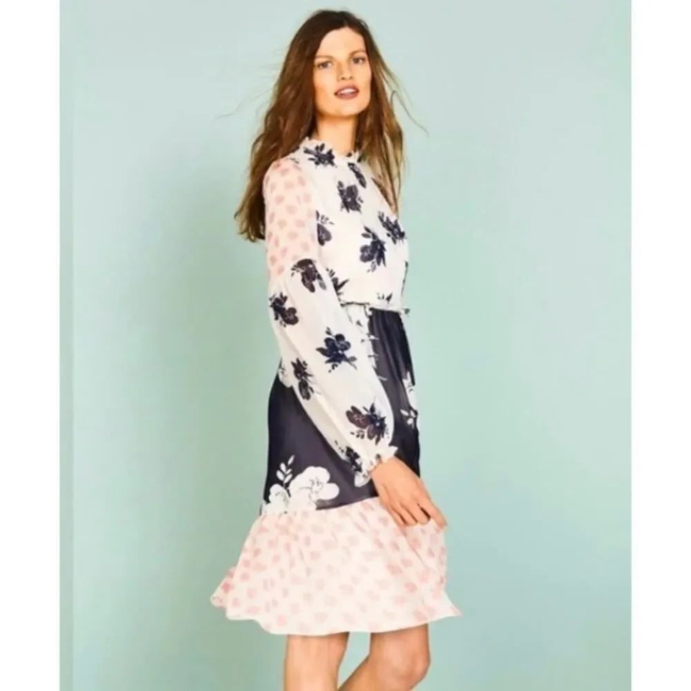 NWT Boden Icons Jemima Silk Ruffle Dress Sz. 12